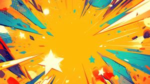 Energetic Color Burst PowerPoint clipart graphic preview.