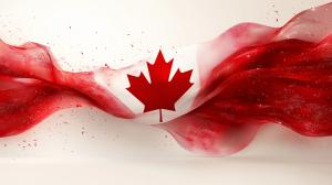 Canadian Flag Abstract Design PowerPoint clipart graphic preview.