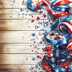 Patriotic Celebration Background PowerPoint clipart graphic preview.