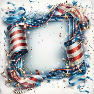 Patriotic Celebration Background PowerPoint clipart graphic preview.