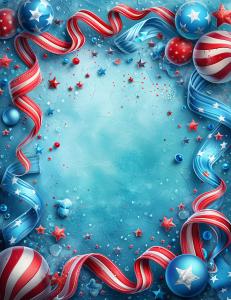 Patriotic Celebration Background PowerPoint clipart graphic preview.