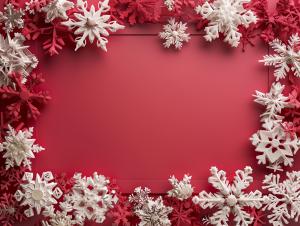 Festive Snowflake Background PowerPoint clipart graphic preview.