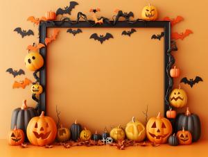 Halloween Festive Background PowerPoint clipart graphic preview.