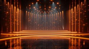 Elegant Stage Background PowerPoint clipart graphic preview.