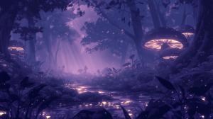 Enchanted Forest Scene PowerPoint clipart graphic preview.