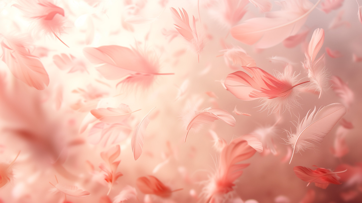 Powerpoint Fether Ethereal Pink Feathers - A Background for PowerPoint