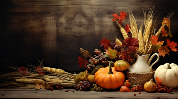 High-resolution clipart illustration of Autumn Harvest Display

, designed for seasonal marketing campaigns, corporate event presentations, and holiday promotions.