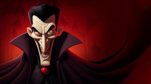 Sinister Cartoon Vampire PowerPoint clipart graphic preview.