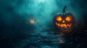 Halloween Pumpkin Pathway PowerPoint clipart graphic preview.