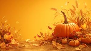 Autumn Pumpkin Background PowerPoint clipart graphic preview.