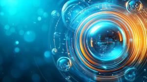Dynamic Abstract Technology Design PowerPoint clipart graphic preview.