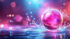 Vibrant Water Sphere PowerPoint clipart graphic preview.