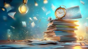 Knowledge and Time PowerPoint clipart graphic preview.