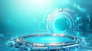 Futuristic Tech Background PowerPoint clipart graphic preview.