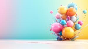 Vibrant Sphere Explosion PowerPoint clipart graphic preview.