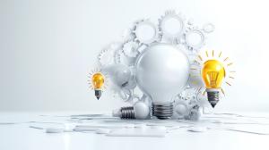 Innovation and Ideas PowerPoint clipart graphic preview.