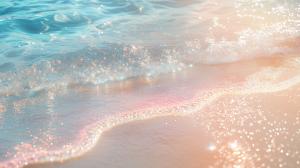 Serene Beach Waves PowerPoint clipart graphic preview.