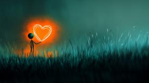 Heartfelt Connection Illustration PowerPoint clipart graphic preview.