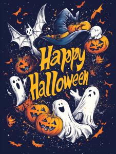 Halloween Celebration Background PowerPoint clipart graphic preview.