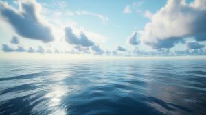 Serene Ocean Landscape PowerPoint clipart graphic preview.
