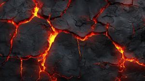 Volcanic Lava Background PowerPoint clipart graphic preview.