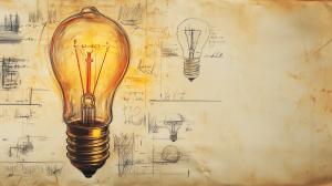 Illuminating Ideas Background PowerPoint clipart graphic preview.