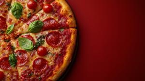 Delicious Pizza Presentation PowerPoint clipart graphic preview.