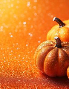 Sparkling Autumn Pumpkins PowerPoint clipart graphic preview.