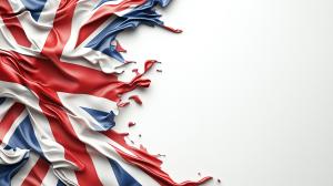 Fluid Union Jack Design PowerPoint clipart graphic preview.