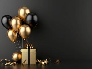Elegant Celebration Background PowerPoint clipart graphic preview.