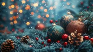 Christmas Ornament Delight PowerPoint clipart graphic preview.