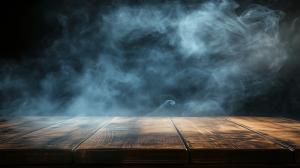Mysterious Wooden Table PowerPoint clipart graphic preview.