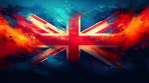 Union Jack Abstract Design PowerPoint clipart graphic preview.