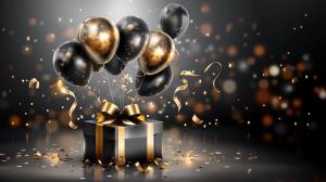 Elegant Celebration Background PowerPoint clipart graphic preview.