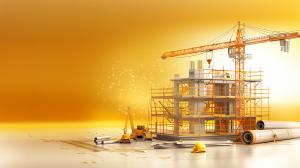 Construction Site Background PowerPoint clipart graphic preview.