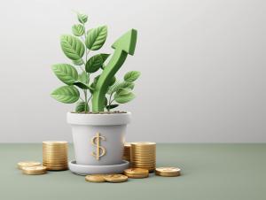 Financial Growth Concept PowerPoint clipart graphic preview.