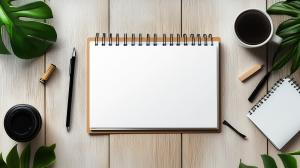Serene Workspace Setup PowerPoint clipart graphic preview.
