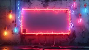 Neon Sign Background PowerPoint clipart graphic preview.