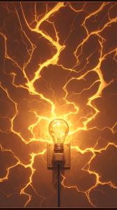 Illuminating Energy Burst PowerPoint clipart graphic preview.