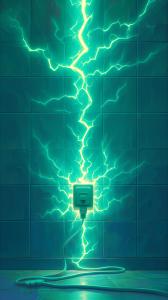 Electric Energy Burst PowerPoint clipart graphic preview.