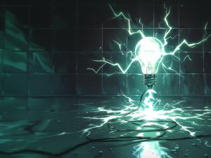 Electric Light Inspiration PowerPoint clipart graphic preview.