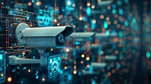 Modern Surveillance Technology PowerPoint clipart graphic preview.