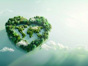 Heart of the Earth PowerPoint clipart graphic preview.