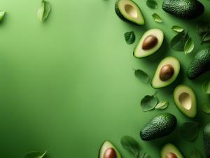 Fresh Avocado Arrangement PowerPoint clipart graphic preview.