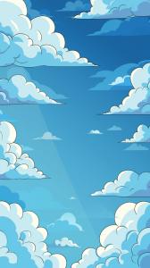 Cartoon Sky Background PowerPoint clipart graphic preview.