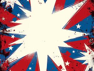 Bold Patriotic Background PowerPoint clipart graphic preview.