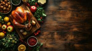 Festive Turkey Feast PowerPoint clipart graphic preview.
