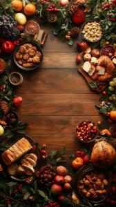 Autumn Food Arrangement PowerPoint clipart graphic preview.