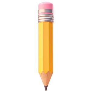 Vertical Pencil PowerPoint clipart graphic preview.