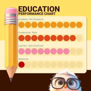Academic Pencil Pictograph Template Customizable PowerPoint clipart graphic preview.